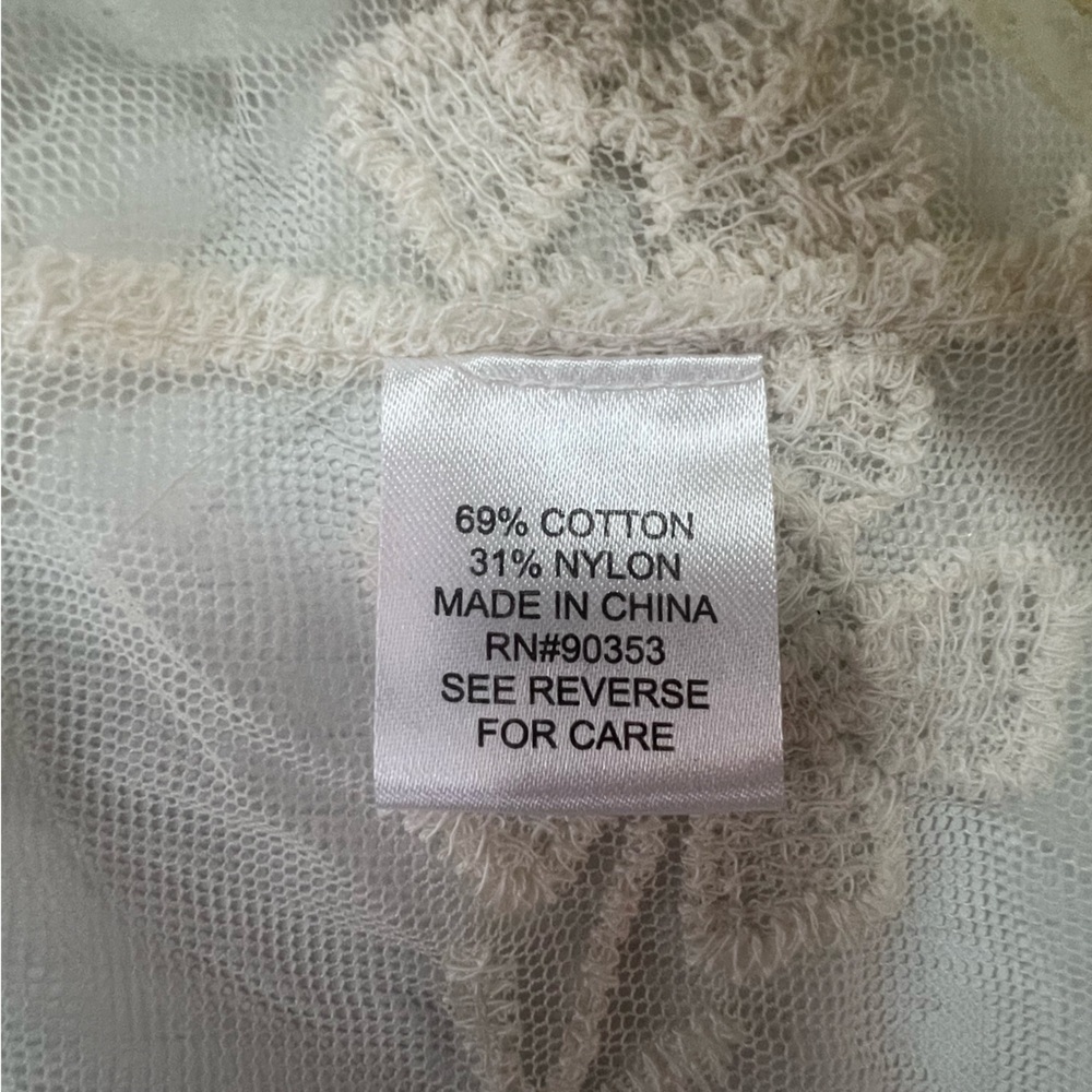 Rebellion Again Mesh & Floral Embroidery Open Cardigan Bed Jacket L - Picture 8 of 8